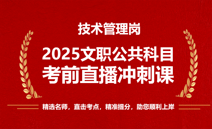 2025技术管理岗公共科目冲刺课程